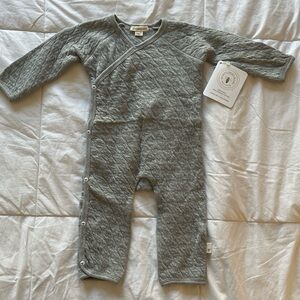 Burt's Bees Gray Quilted Kimono